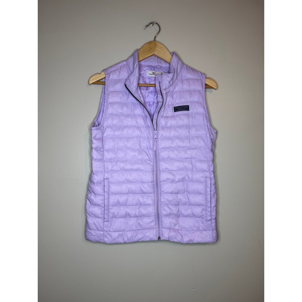 Vineyard Vines Girls Purple Primaloft Puffer Vest Size Medium 12-14 Lavender